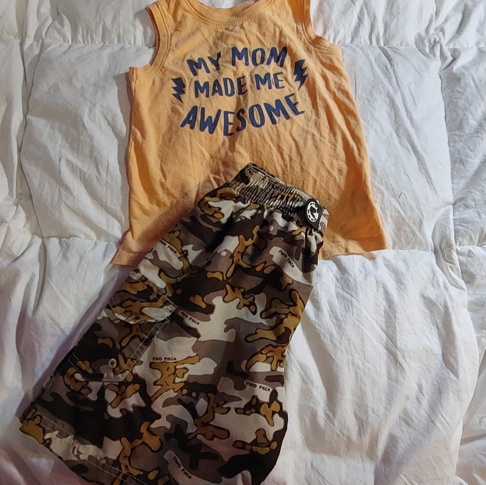 Boys sleeveless and shorts